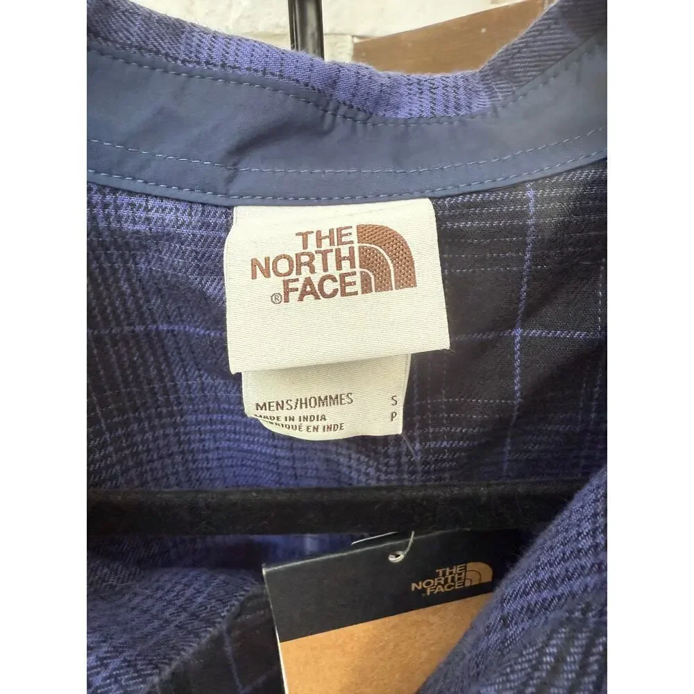 THE NORTH FACE Men's Black Arroyo Long Sleeve Flannel Button Down Shirt Size S